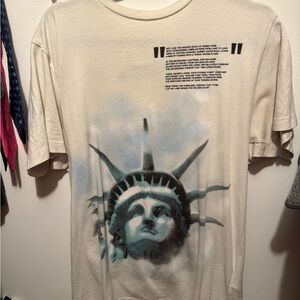 Off-White Beige Statue Graphic Tee